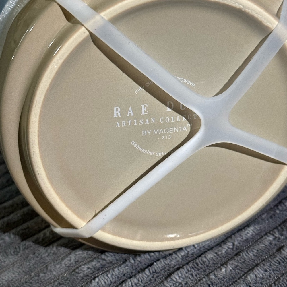 Rae Dunn Blue & Tan Pet DRINK / EAT Ceramic Bowls - Set of 2- NWT - Picture 5 of 8